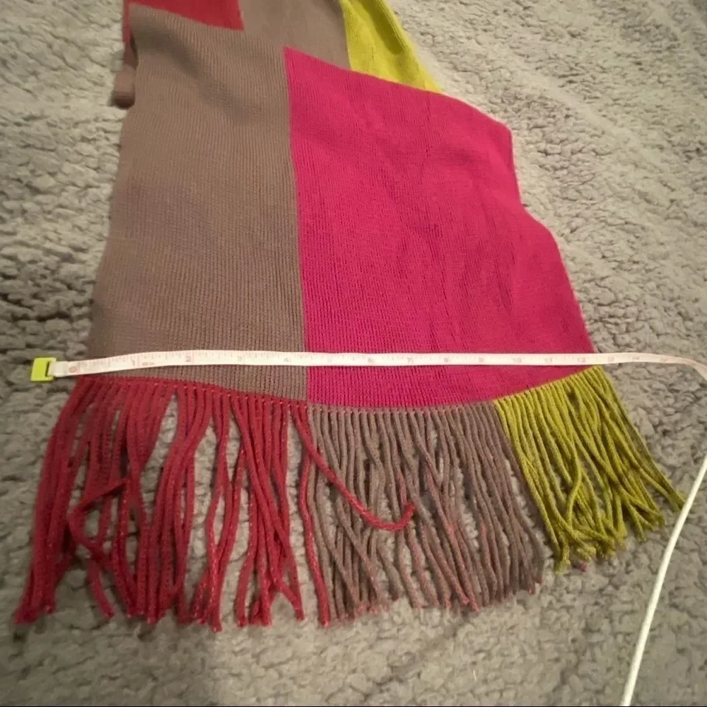 Bonnefoy Color Block Wool Blend Scarf